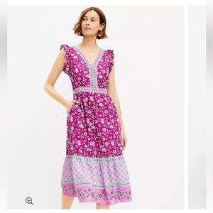Loft 6P petite purple white